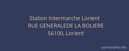 Station Intermarche Lorient