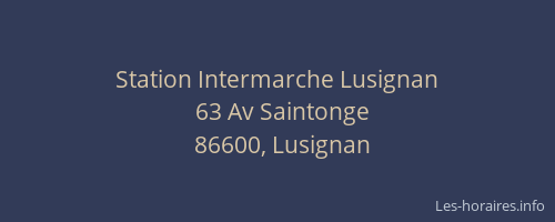 Station Intermarche Lusignan