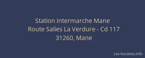 Station Intermarche Mane