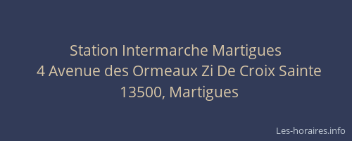 Station Intermarche Martigues