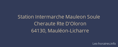 Station Intermarche Mauleon Soule
