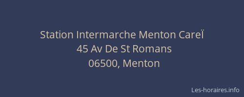 Station Intermarche Menton CareÏ