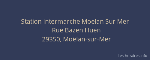 Station Intermarche Moelan Sur Mer
