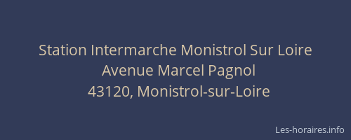 Station Intermarche Monistrol Sur Loire