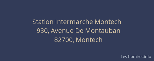 Station Intermarche Montech