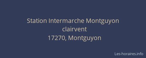 Station Intermarche Montguyon