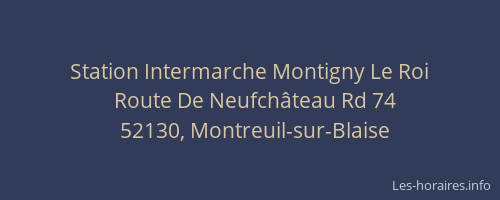 Station Intermarche Montigny Le Roi