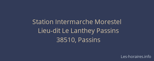 Station Intermarche Morestel