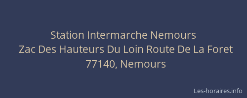 Station Intermarche Nemours