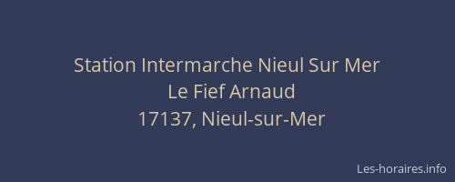 Station Intermarche Nieul Sur Mer