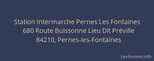 Station Intermarche Pernes Les Fontaines