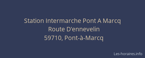 Station Intermarche Pont A Marcq