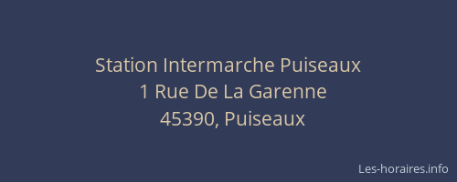 Station Intermarche Puiseaux