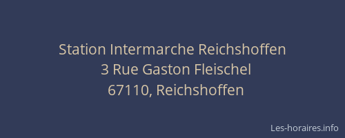 Station Intermarche Reichshoffen
