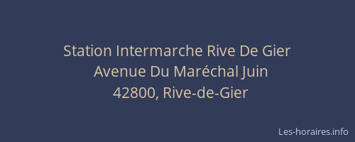 Station Intermarche Rive De Gier