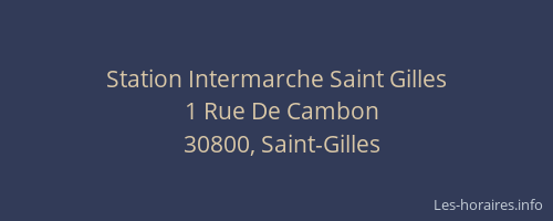 Station Intermarche Saint Gilles