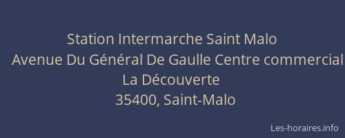 Station Intermarche Saint Malo