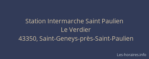 Station Intermarche Saint Paulien
