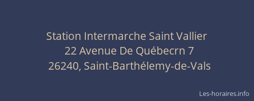 Station Intermarche Saint Vallier