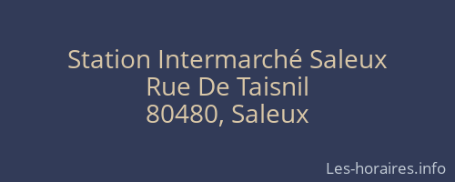 Station Intermarché Saleux