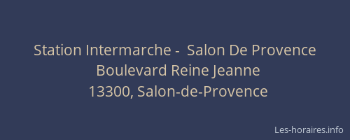 Station Intermarche -  Salon De Provence