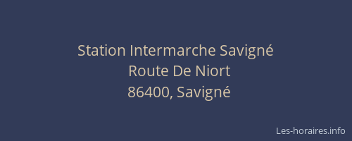 Station Intermarche Savigné