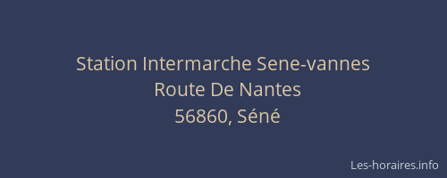 Station Intermarche Sene-vannes