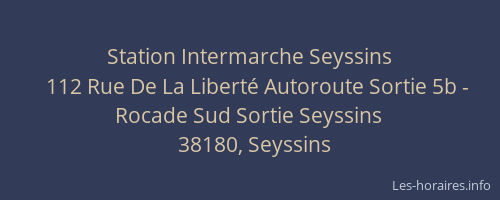 Station Intermarche Seyssins