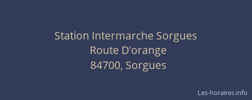 Station Intermarche Sorgues