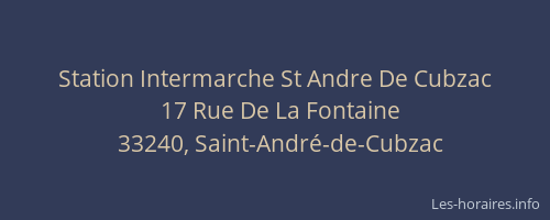 Station Intermarche St Andre De Cubzac