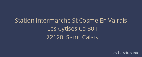 Station Intermarche St Cosme En Vairais