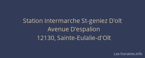 Station Intermarche St-geniez D'olt