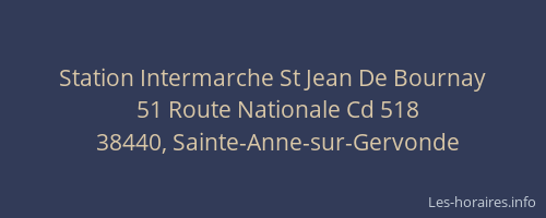 Station Intermarche St Jean De Bournay