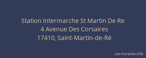 Station Intermarche St Martin De Re