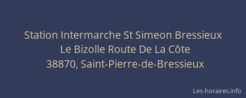 Station Intermarche St Simeon Bressieux