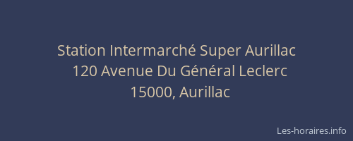 Station Intermarché Super Aurillac