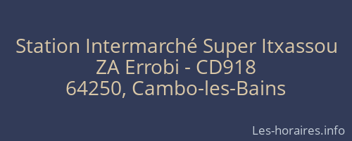 Station Intermarché Super Itxassou