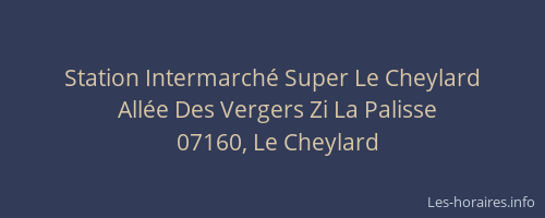 Station Intermarché Super Le Cheylard