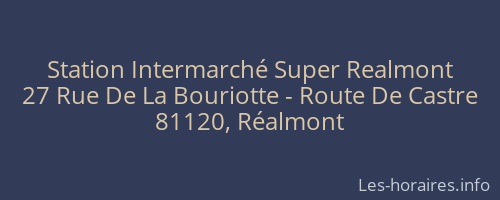 Station Intermarché Super Realmont