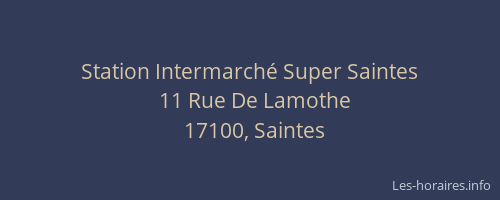 Station Intermarché Super Saintes