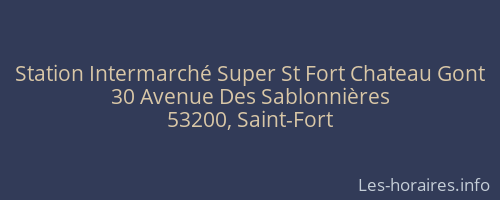 Station Intermarché Super St Fort Chateau Gont