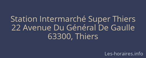 Station Intermarché Super Thiers