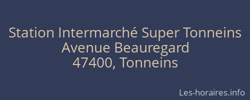 Station Intermarché Super Tonneins