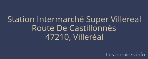 Station Intermarché Super Villereal