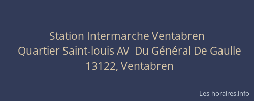 Station Intermarche Ventabren