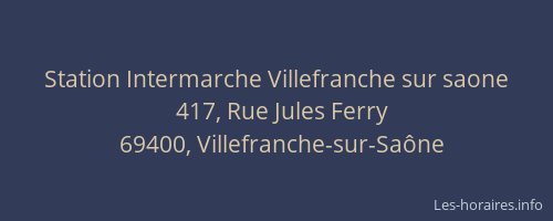 Station Intermarche Villefranche sur saone