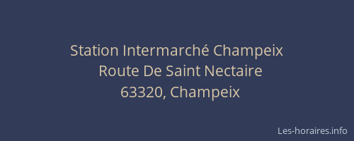 Station Intermarché Champeix