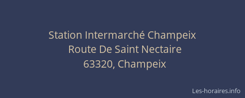 Station Intermarch&eacute; Champeix