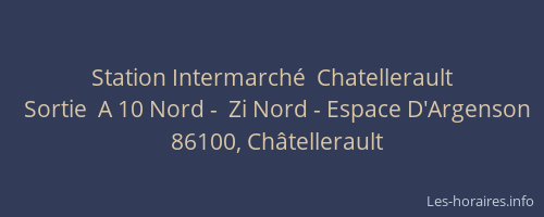 Station Intermarché  Chatellerault