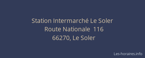 Station Intermarché Le Soler